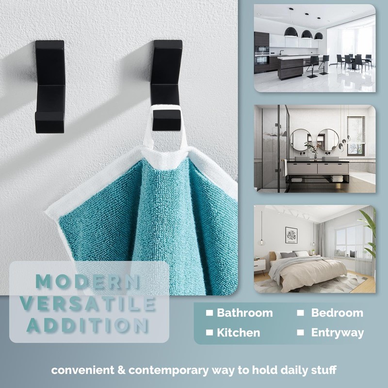 Angle Simple Bathroom Towel Hooks, SUS 304 Stainless Steel Robe