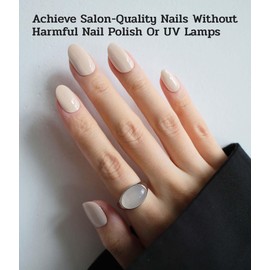 ruyeefam Nail Polish Strips - 22 Pcs Salon Quality Gel Nail Stickers - Long Lasting Wraps (Loft Light Nude)