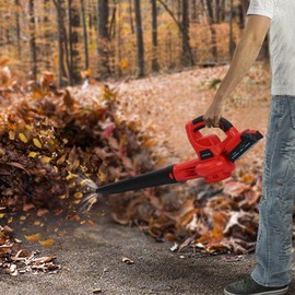 TBVECHI Leaf Blower, 21V Handheld Cordless Leaf Blower with 1500 mAh Lithium Battery, Lightweight Electric Leaf Blower for Lawn Care, Snow Blowing Yard Cleaning