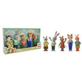 BANDAI Pip and Posy 5 Figure Pack - 5 x 10cm Figures (Pip, Posy, Zac, Frankie, and Jamila) - Perfect Play Gifts for Boys Girls Kids ages 3-8 years - Ideal Character Action Figures