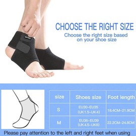 ONTYZZ Children's Ankle Brace 1 Pair Adjustable Ankle Brace Elastic Children's Ankle Support for Football Basketball Cycling Running Dance Ankle Protector Black/M