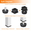 uxcell 12Pcs Inserts for Square Tubes with Leveling Feet, for