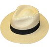 STRAW CRUSHABLE FOLDABLE SUMMER PANAMA FEDORA TRILBY HAT WITH BAND