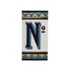 House Numbers Ceramic Tile Letters & Frame Spanish Orange Blue