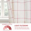 DriftAway Kitchen Curtains Striped Tier Linen Short Windowpane Plaid Cafe