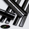 3 x 300 mm black flex hinges with low profile,