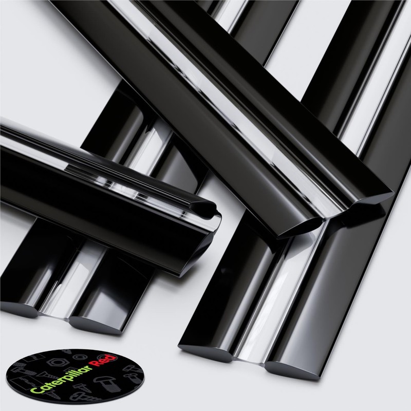 3 x 300 mm black flex hinges with low profile,