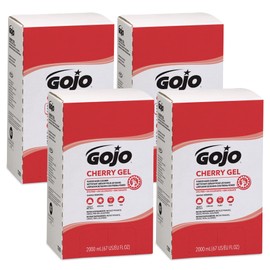 Gojo Cherry Gel Pumice Hand Cleaner, Cherry Scent, 2000 mL Refill PRO TDX Dispenser (Pack of 4) – 7290-04
