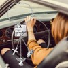 MYOSPARK Guardian Angel Car Charms for Rear View Mirror Never