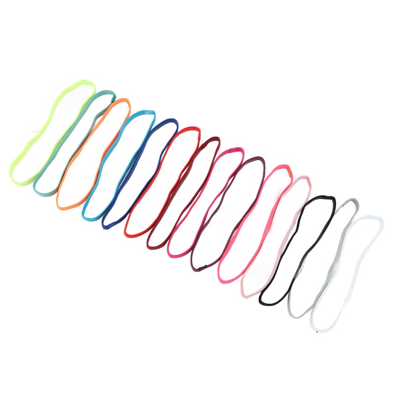 14PCS Workout Headband Polyester Cotton Non Slip Breathable Head Sweat
