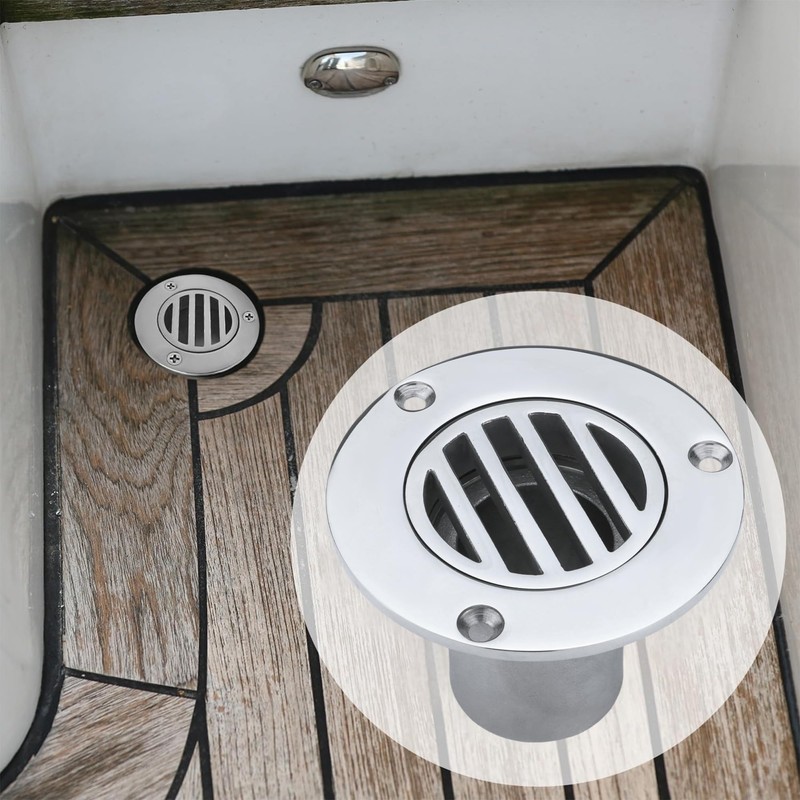 YANYUCB Boat Deck Floor Drain Fittings,Marine Grade 316 Stainless Steel