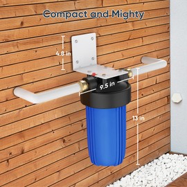 Kintim Whole House Water Softener Alternative, 4-Layer Scale Prevention Filter with 25,000 Gallons Capacity, Reduces Chlorine and Prevents Scale Buildup on Shower Head, Dishwasher, and More