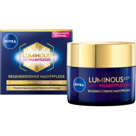 NIVEA NIVEA LUMINOUS630 Anti-Pigmentflecken Nachtpflege, pflegende Gesichtscreme gegen Altersflecken, Nachtcreme mit hocheffektivem Thiamidol, Regenerierende Nachtpflege (50 ml)