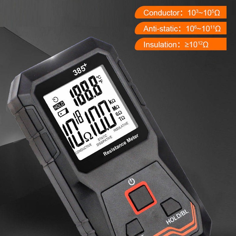 Resistance Tester LCD Display Auto Recognition Quick Response Resistance Meter