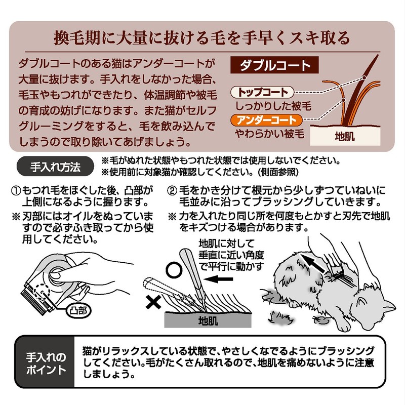 ペティオ (Petio) necoco ネココ セニングブラシ 猫用