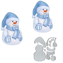 Christmas Snowman Metal Cutting Die Cuts, 2021 New Christmas Snowman Decoration Stencils DIY Crafts Card Cutting Dies Cuts for DIY Embossing Card Making Photo Decorative Paper Dies Scrapbooking