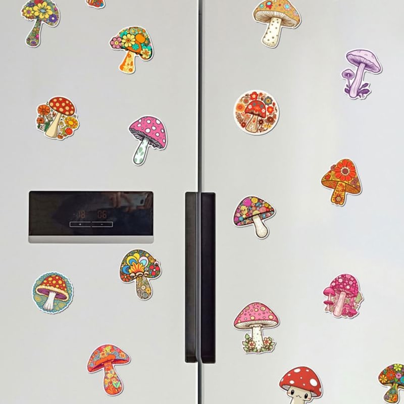 2 Sets Cute Mushroom Fridge Magnets Decorative Kitchen Magnets for