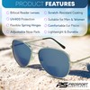 proSPORT Aviator Bifocal Sunglass Reader +3.00 Blue Flashed Mirror Silver