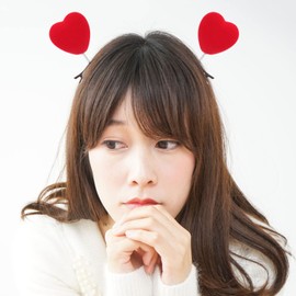 LALAFINA Hair Clip, Bangs Clip, Girls, Hair Pin, Heart Shape, Hair Clip, Hair Accessory, Cute, Cosplay Accessories, Girls, Gift, Set of 10 (Red)