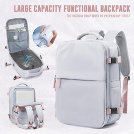 COOWOZ Carry On Vacuum Travel Backpack for Women Men,Large Capacity Airport Backpack,Personal item Travel Bag,Airplane Backpack,Laptop Backpack:_Purple-MÔºà42*32*20CMÔºâ