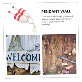 VICASKY Mediterranean Nautical Wooden Wall Float Red Vintage Wall Hanging Decor for Beach Themed Indoor Spaces Unique Mediterranean Hanging Ornament for Living Room Bedroom Dormitory