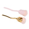 2pcs Nail Dust Remover Pink Rose Nail Powder Cleaning Brush