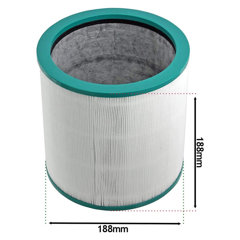 SPARES2GO 360° Glass Hepa Filter Compatible with Dyson Pure Cool
