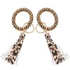 SOYCEV Stretchable Wristband Wristlet Keychain Leopard Print Keychain Wrist Key