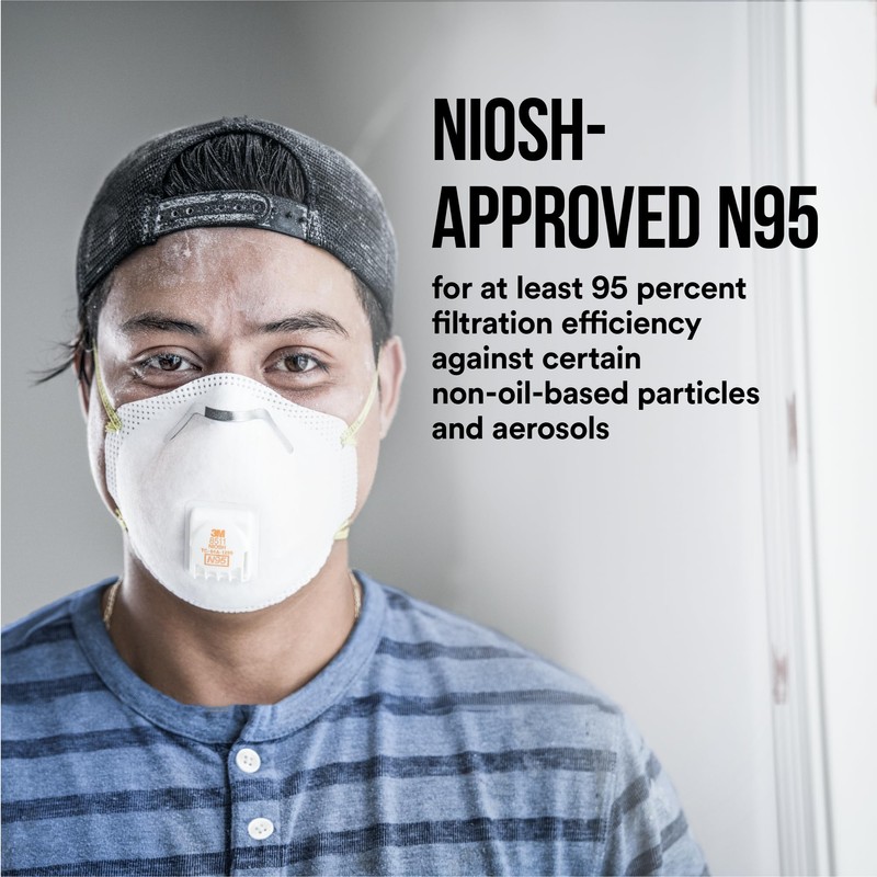 3M N95 Respirator 8511, 10 Pack, NIOSH-APPROVED N95, Features 3M