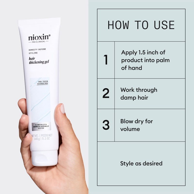 Nioxin Density Defend Hair Thickening Gel | For Volumizing and