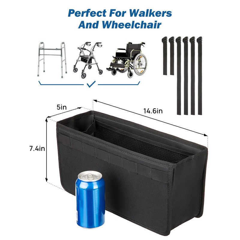 JOYTUTUS Walker Basket for Folding Walker, Basket for Walkers for