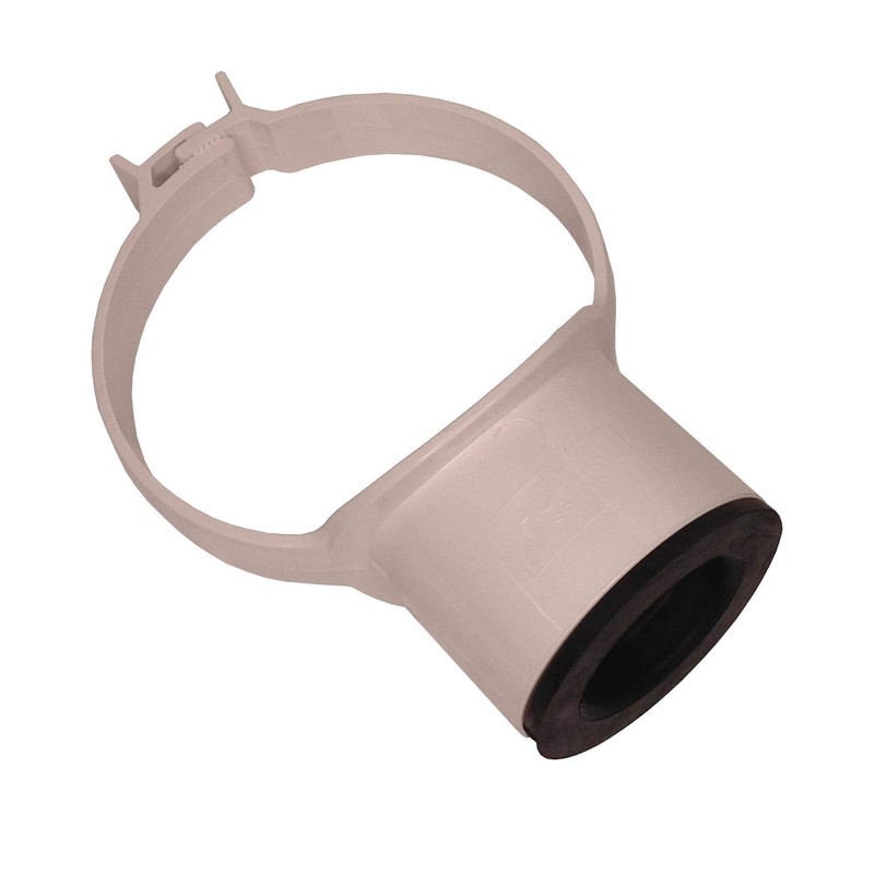 Floplast Soil Pipe White Strap Boss with 40mm Rubber Boss