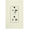 Lutron SCR-20-HDTR-BI Satin Colors 20-Amp Half Dimmable Tamper Resistant Receptacle,