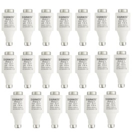 20-Pack R021 Spiral Ceramic Fuses ，16A Slow-Blow Fuse Links for Household Electrical Safety, Industrial Equipment & Automotive Repairs