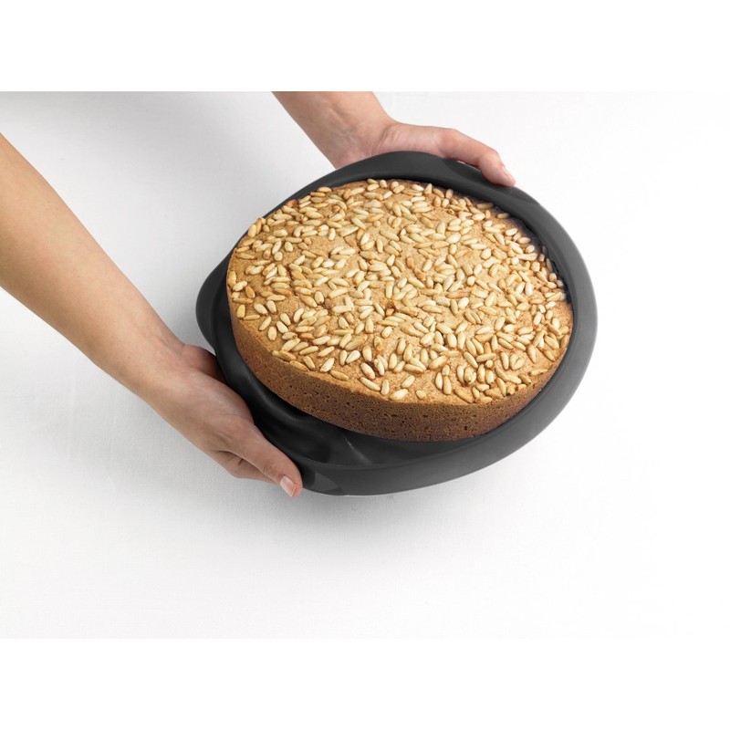 Lékué Backform, rund, Silikon, schwarz, 24 cm