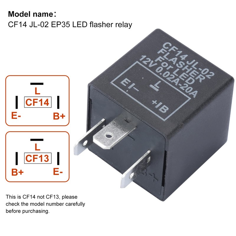 Rainco LED Flasher Relay CF-14 EP35 3-Pin 12V Fix for