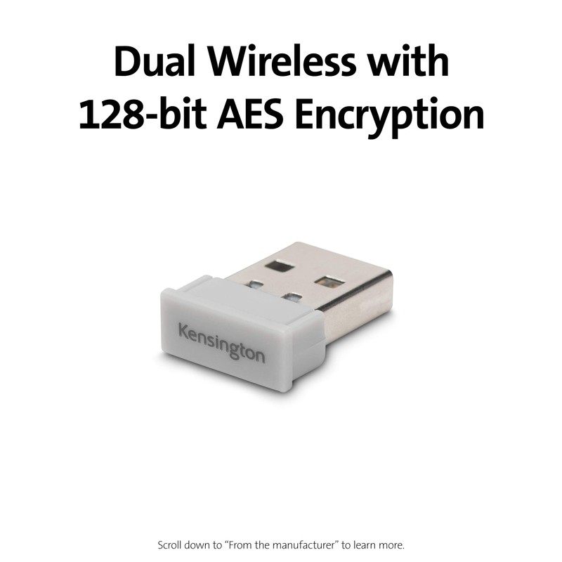 Kensington Pro Fit Ergonomic Wireless Keyboard - Grey (K75402US)