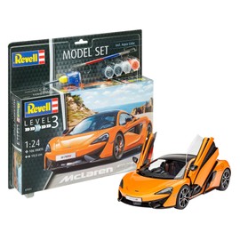 Revell Revell_67051 Modellbausatz Auto 1:24 - McLaren 570S im Maßstab 1:24, Level 3, originalgetreue Nachbildung mit vielen Details, , Model Set mit Basiszubehör, 67051