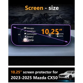 VEIROOM Screen Protector For Mazda CX50 2023-2025,Tempered Glass Protective Film For CX-50 Accessories - 10.25 inch