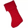 Heartstrings Red Quilted Christmas Stocking 18 Inch Lined Fold Over