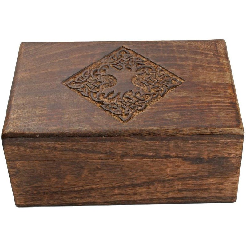 Indus Lifespace Country Style Wooden Jewellery Trinket Box Keepsake Storage