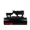 Farm and Ranch Metal Mailbox Topper (Highland Cow and Calf,