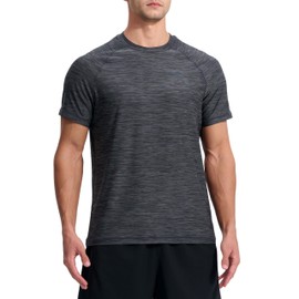 EZRUN Camisetas de natación para hombre, con protección solar UV 50+, de secado rápido, para playa, pesca, agua, Negro catión