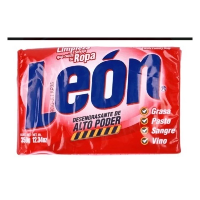 Leon 6 PACK LEON JABON EN BARRA ALTO PODER ROPA