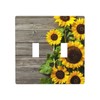 Farmhouse Sunflower Light Switch Cover Double Toggle Wall Plate 2