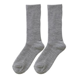 Hidamari Honpo P--60 Men's Hidamari Double Socks, 9.4 - 10.2 inches (24 - 26 cm), Gray