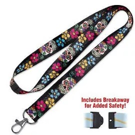Lucky Line C210 Designer Lanyard Sugar Skull with UPC