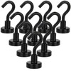 com-four® 10 x Neodymium Magnetic Hooks 5 kg - Strong