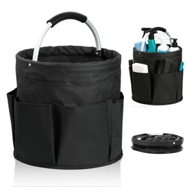 Shyllin Organizer Borsa, Porta Detersivi, Borsa Impermeabile, Cestino per la Pulizia, per la Casa, per Secchi per la Pulizia, Accessori da Giardinaggio (Nero)