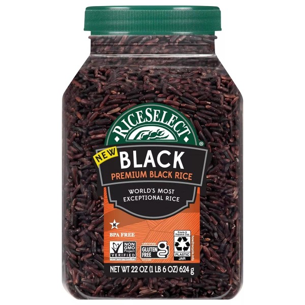 RiceSelect Premium Black Rice Whole-Grain Gluten-Free Non-GMO and Vegan Rice
